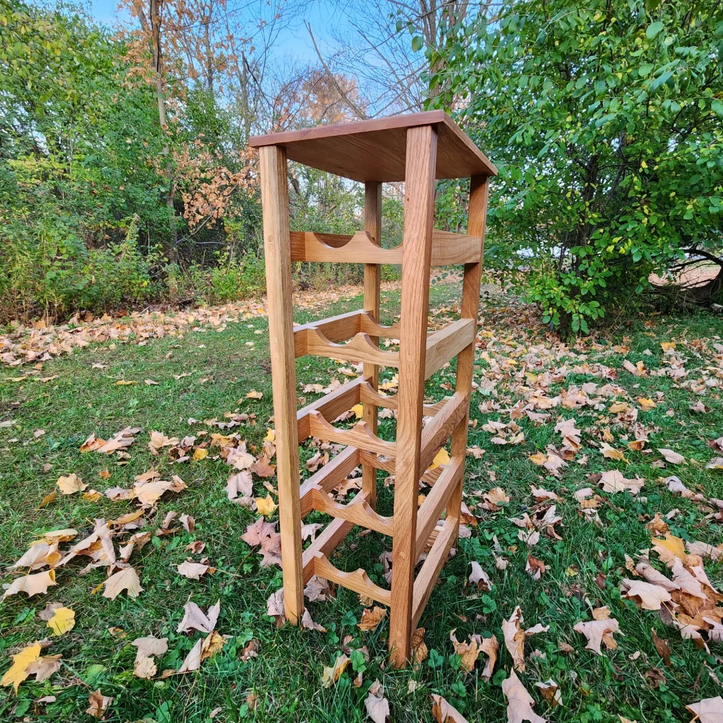 Red Oak Wine Rack